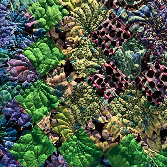 Handmade Appalachian Quilt Queen Size Reversible Boho - Picture 9 of 11